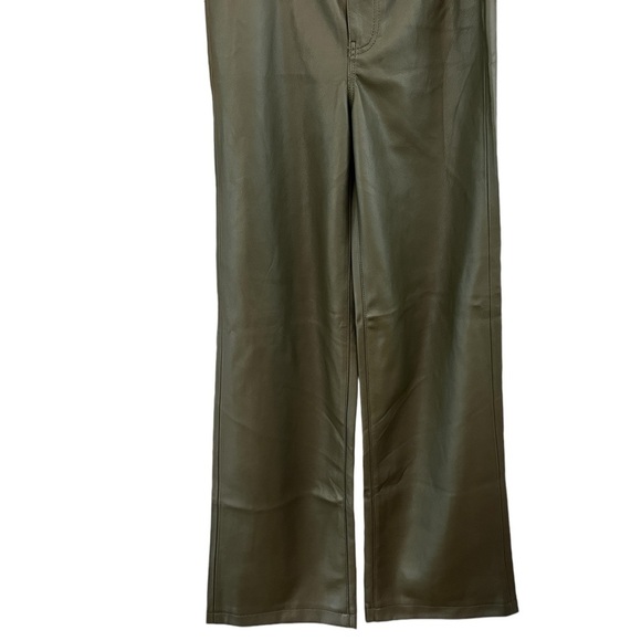 BlankNYC Franklin Ribcage Wide leg Pants in Green sizes 24/31 Faux Leather Nwot - Picture 4 of 9